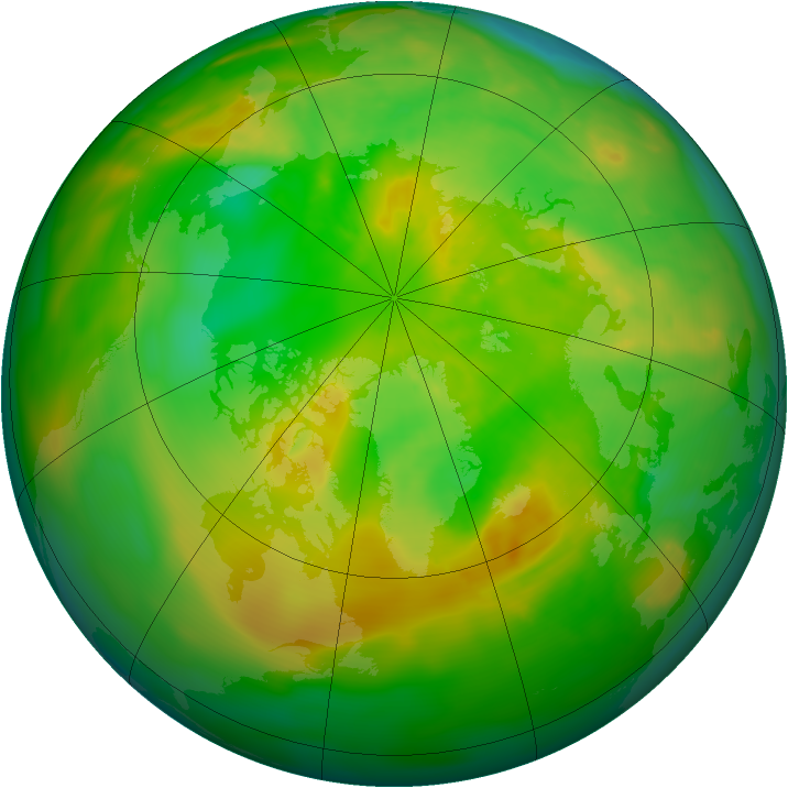 Arctic ozone map for 19 June 2013